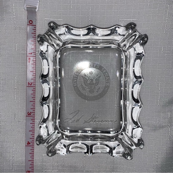 RARE Vintage United States Senate Glass Ashtray Ted Stevens Collectible - Picture 5 of 9